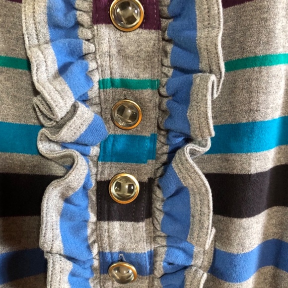 Marc By Marc Jacobs vintage Striped Fleece Ruffle Dress in size L - Picture 6 of 12